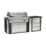 Mont Alpi MA805-EB Artwood Elite Series 6-Burner Outdoor Kitchen with Drawers | GW STORE