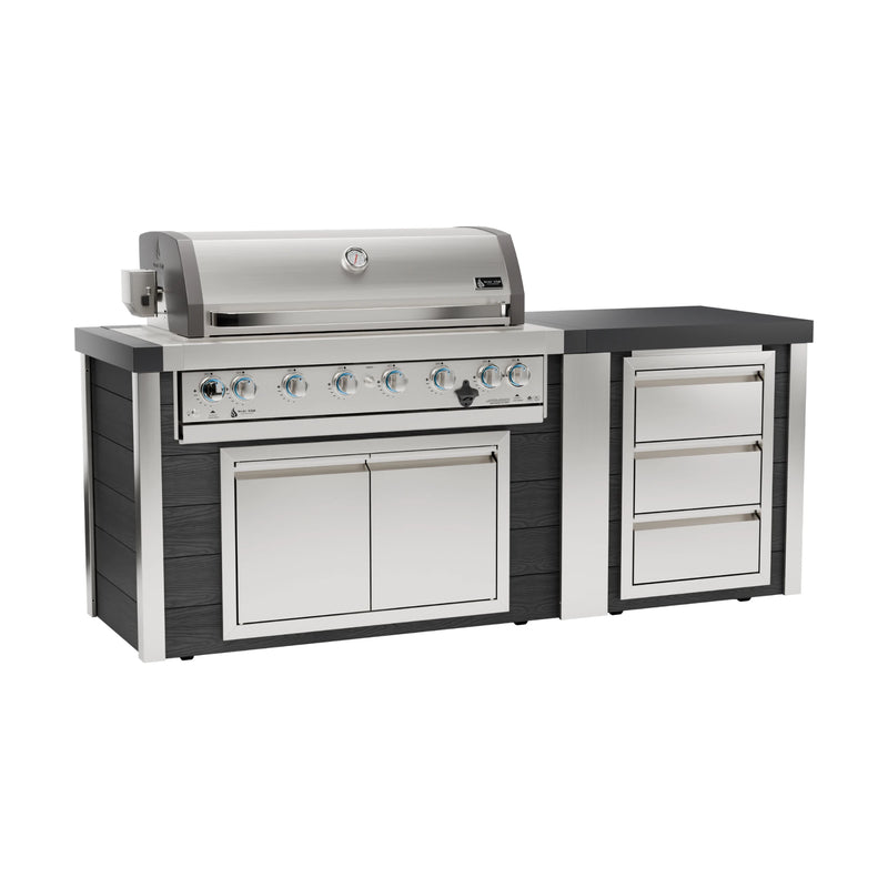 Mont Alpi MA805-EB Artwood Elite Series 6-Burner Outdoor Kitchen with Drawers | GW STORE