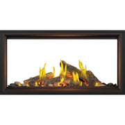 Napoleon Tall Linear Vector™ 50 Natural Gas Direct Vent See Through Fireplace w/ Luminous Logs - Electronic Ignition | GW STORE