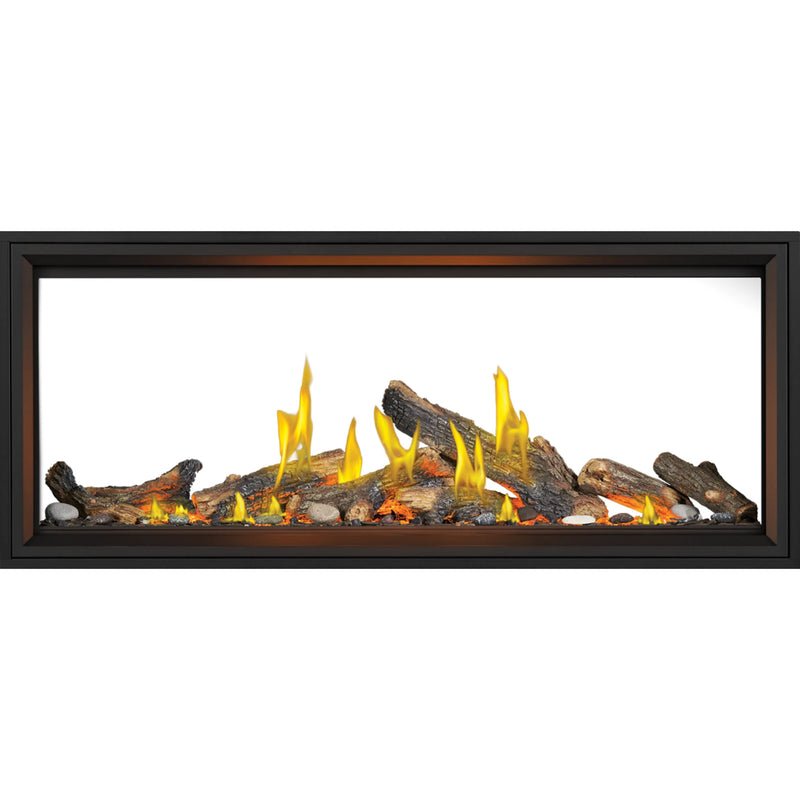 Napoleon Tall Linear Vector™ 62 See Through Direct Vent Natural Gas Fireplace w/ Luminous Logs - Electronic Ignition | GW STORE