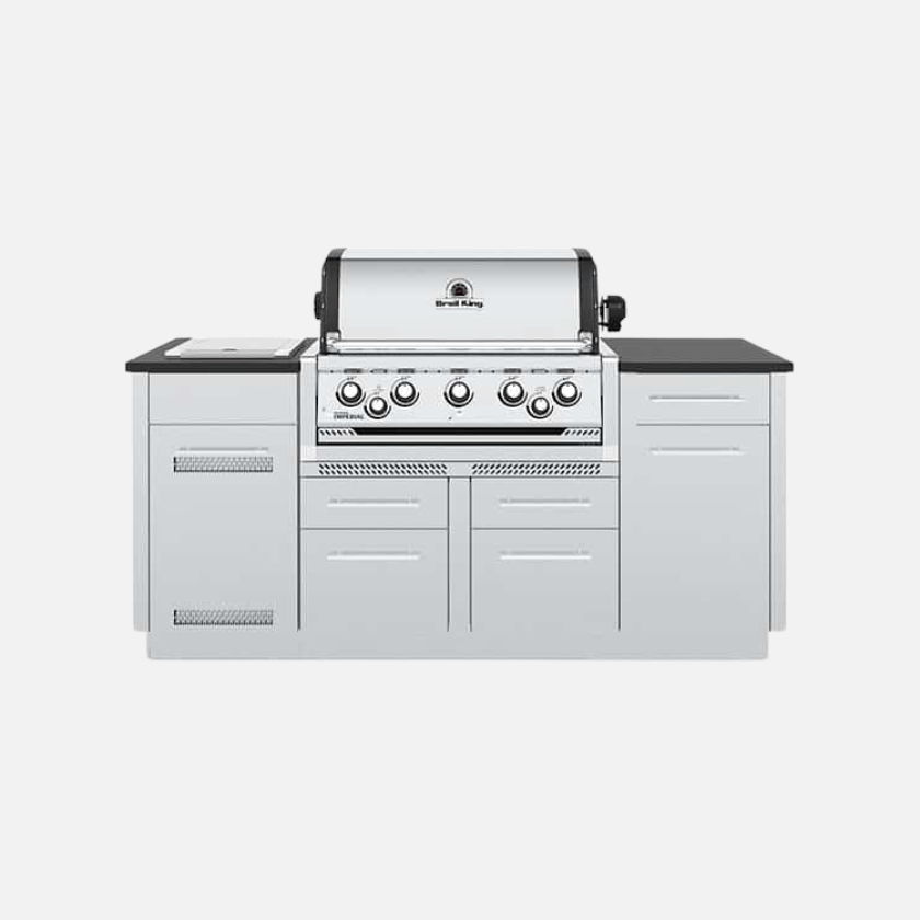 Outdoor kitchen island kit