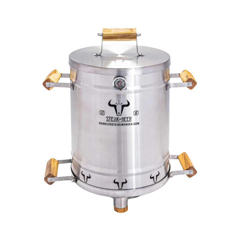 Steak Beer The Mr. Ideal Medium Charcoal Smoker Barrel | GW STORE