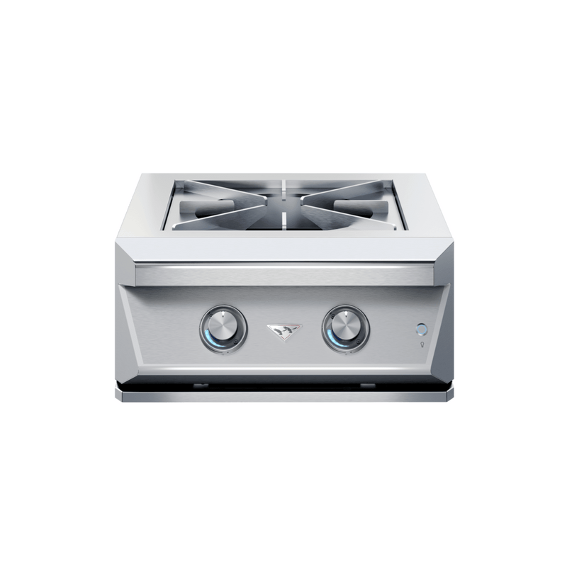 Twin Eagles Built-In Gas Power Burner with Reversible Heavy Duty Grate & Stainless Steel Lid