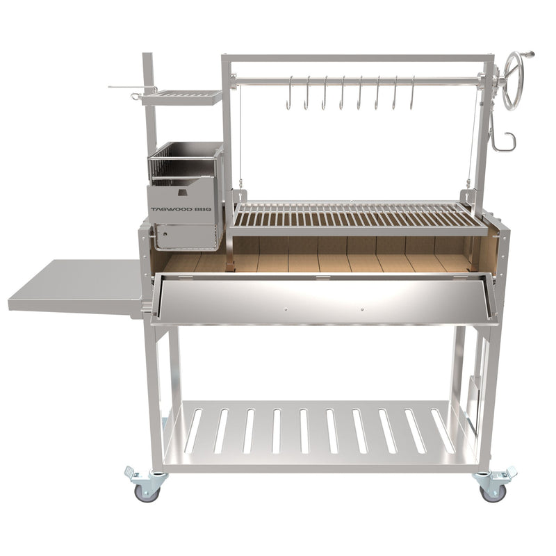 Tagwood BBQ03SS Freestanding Santa Maria Argentine Grill With 6" Casters | GW STORE