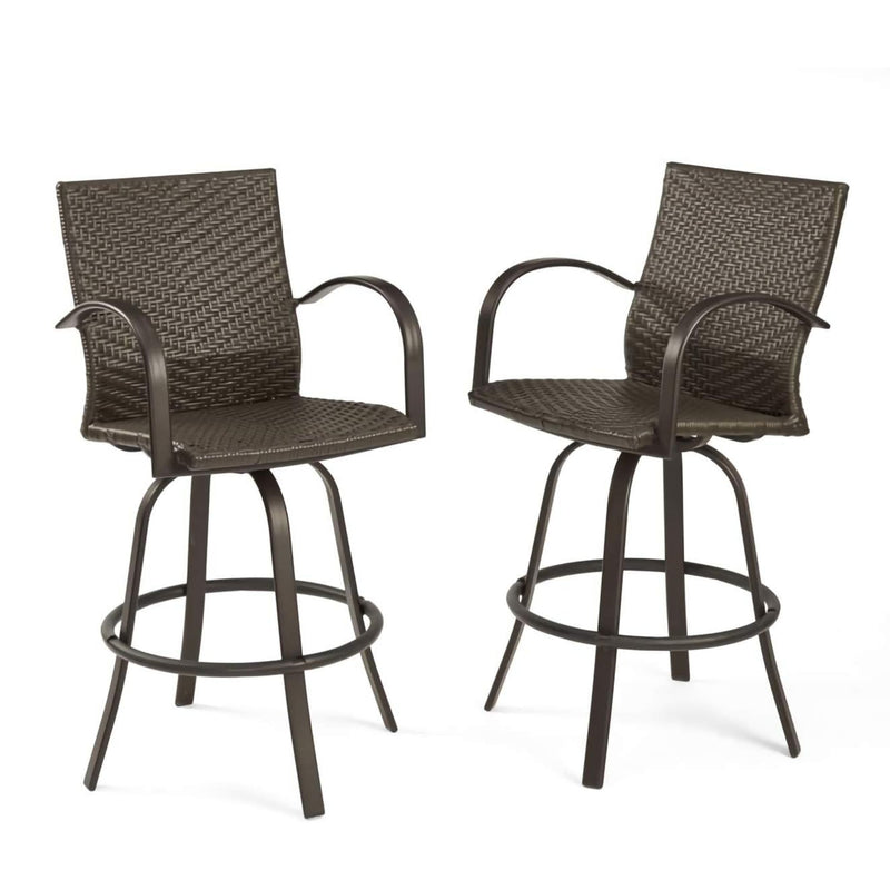 The Outdoor GreatRoom NAPLES-4030-L Wicker Bar Stool