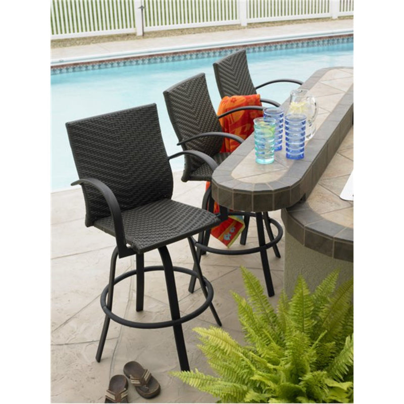 The Outdoor GreatRoom NAPLES-4030-L Wicker Bar Stool