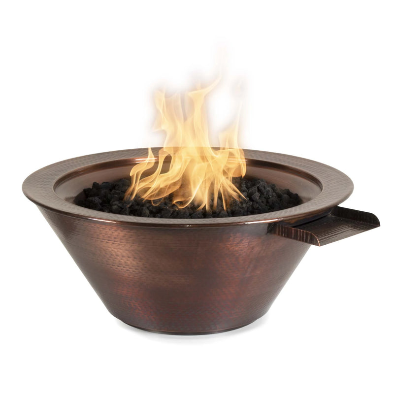 The Outdoor Plus Hammered Patina Copper Cazo Fire & Water Bowl  | GW STORE