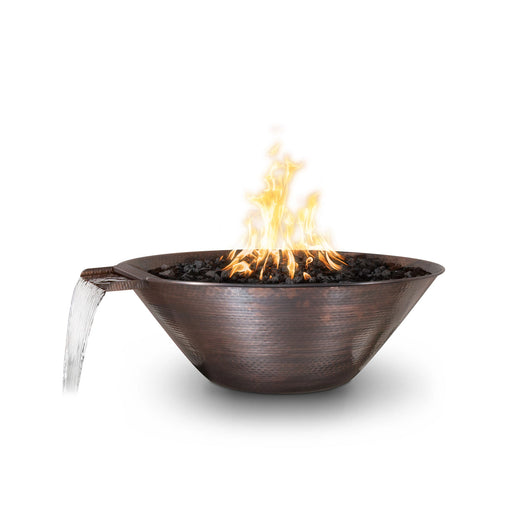 The Outdoor Plus Propane Gas Hammered Patina Copper Remi Fire & Water Bowl | GW STORE