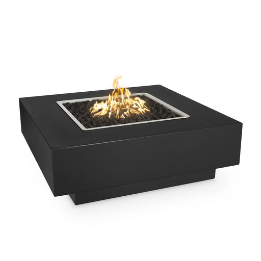 The Outdoor Plus Propane Gas Metal Powder Coat Cabo Square Fire Pit| GW STORE