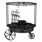 Tromen Duomo Firepit Open Fire Argentine Grill w/ Wheels | GW STORE