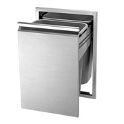 Twin Eagles 18-Inch Roll-Out Stainless Steel Double Trash Drawer / Recycling Bin | GW STORE