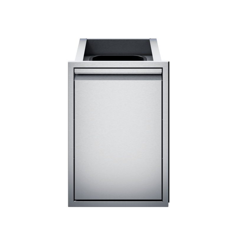 Twin Eagles 18-Inch Roll-Out Stainless Steel Trash Bin | GW STORE