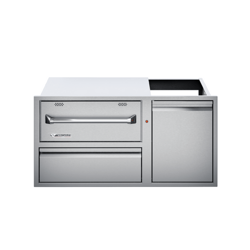 Twin Eagles 42-Inch Built-In 120V Electric Outdoor Warming Drawer with Utility Drawer & Roll-Out Trash/Propane Tank Bin | GW STORE