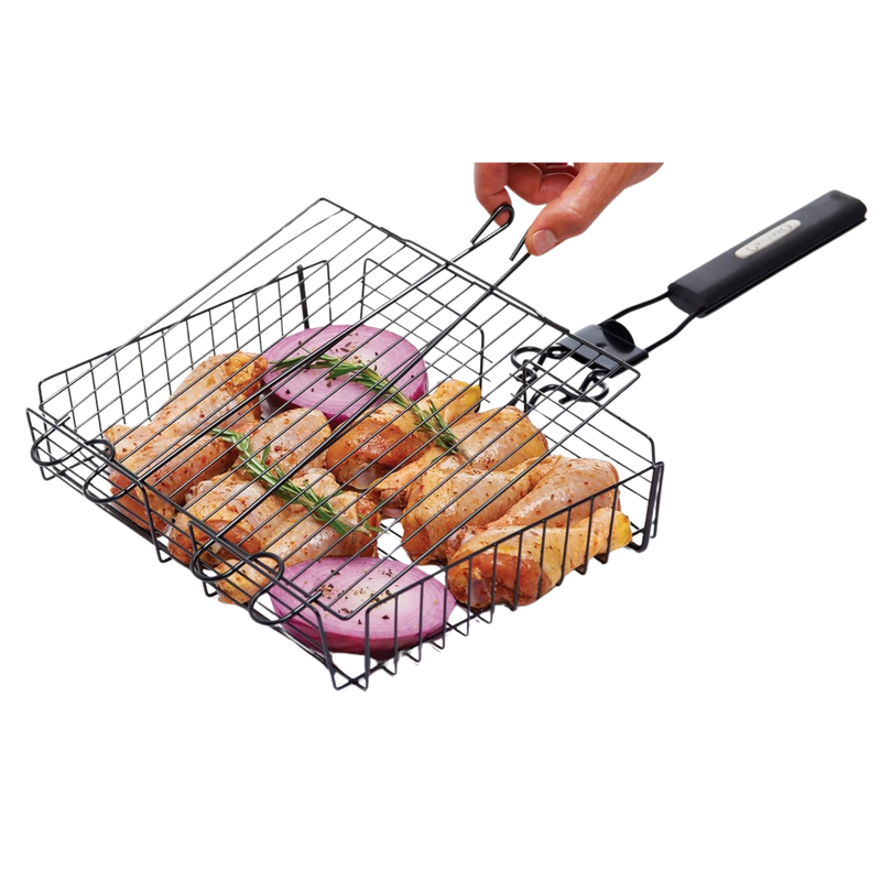 GrillPro Deluxe Non Stick Broiler Basket with Detachable Handle | GW STORE