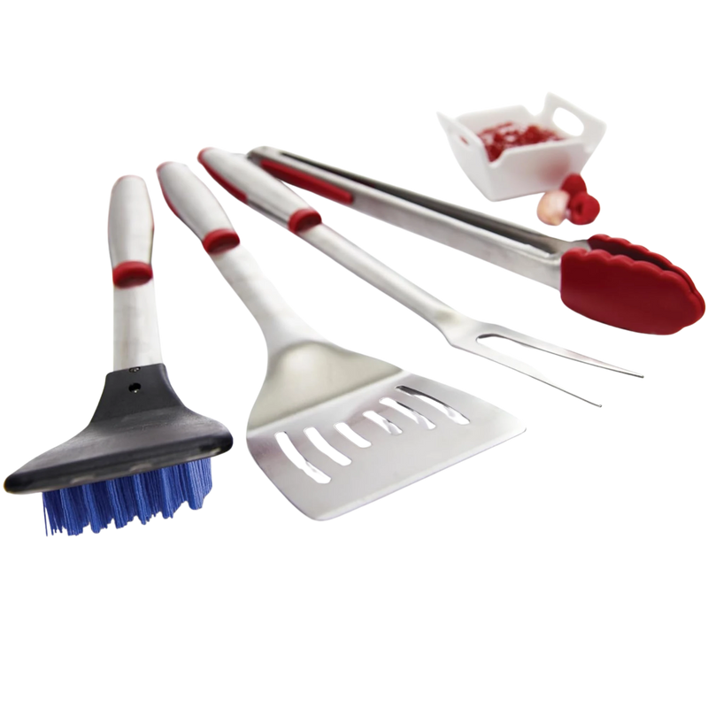 GrillPro 4-Piece Stainless Steel Tool Set with Grips | GW STORE