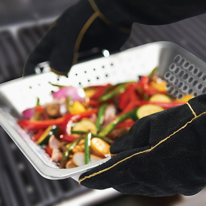 GrillPro Black Leather BBQ Gloves | GW STORE