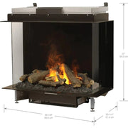  Dimplex Faber E-Matrix 3-Sided Built-In Water Vapor Electric Fireplace | GW STORE