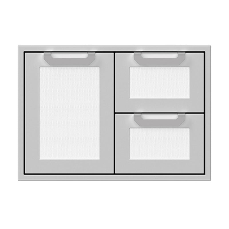 Hestan 30" Double Drawer & Storage Door Combo Recessed Marquise