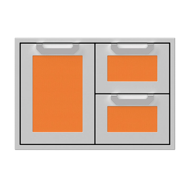Hestan 30" Double Drawer & Storage Door Combo Recessed Marquise