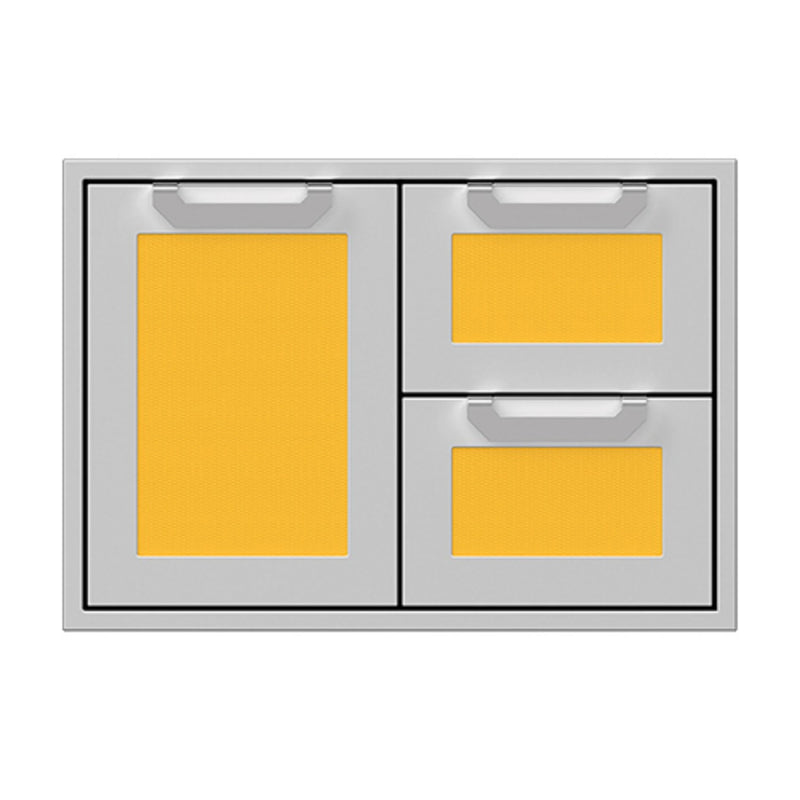 Hestan 30" Double Drawer & Storage Door Combo Recessed Marquise