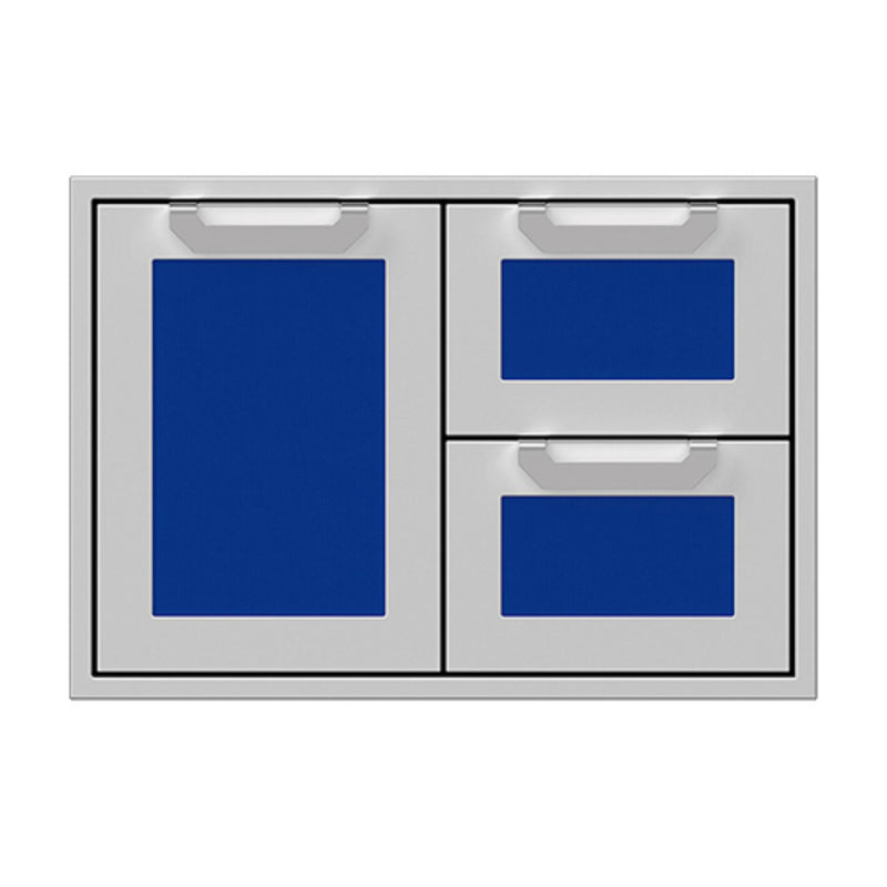 Hestan 30" Double Drawer & Storage Door Combo Recessed Marquise
