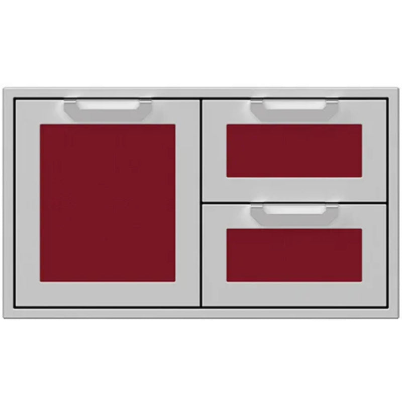 Hestan 36" Double Drawer & Storage Door Combo Recessed Marquise Acc
