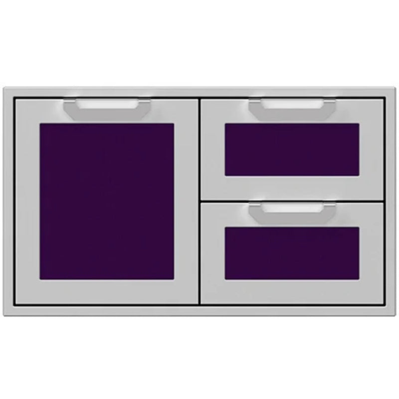 Hestan 36" Double Drawer & Storage Door Combo Recessed Marquise Acc