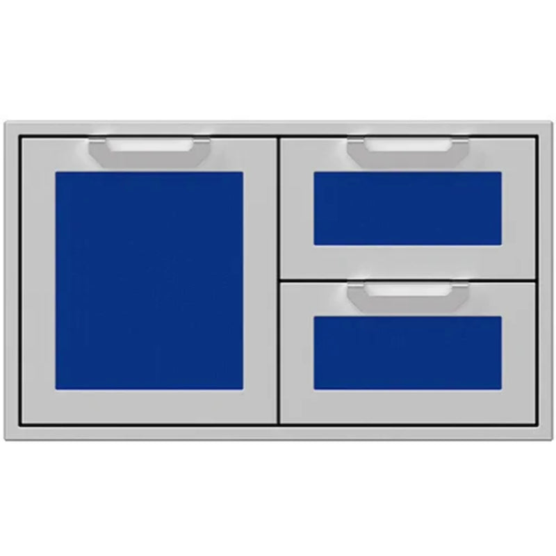 Hestan 36" Double Drawer & Storage Door Combo Recessed Marquise Acc