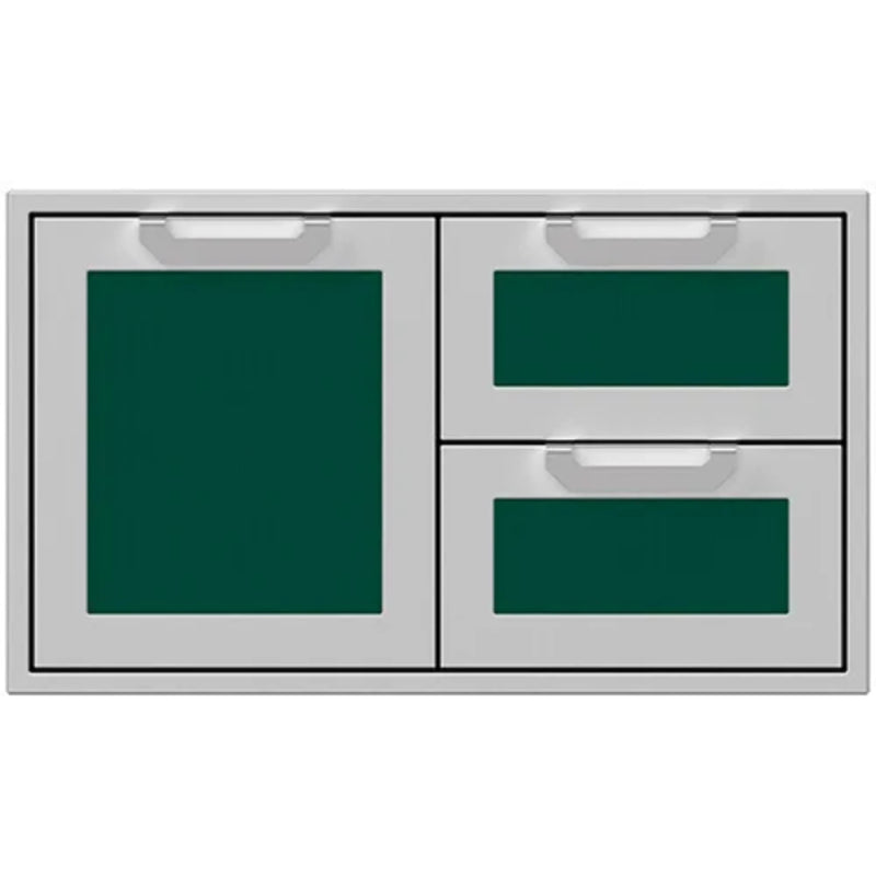 Hestan 36" Double Drawer & Storage Door Combo Recessed Marquise Acc
