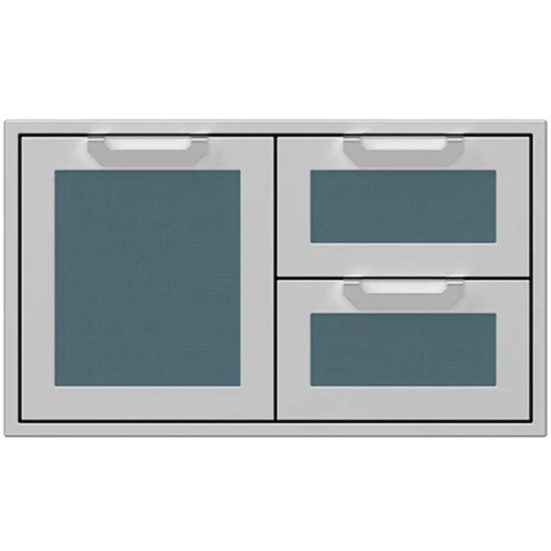 Hestan 36" Double Drawer & Storage Door Combo Recessed Marquise Acc
