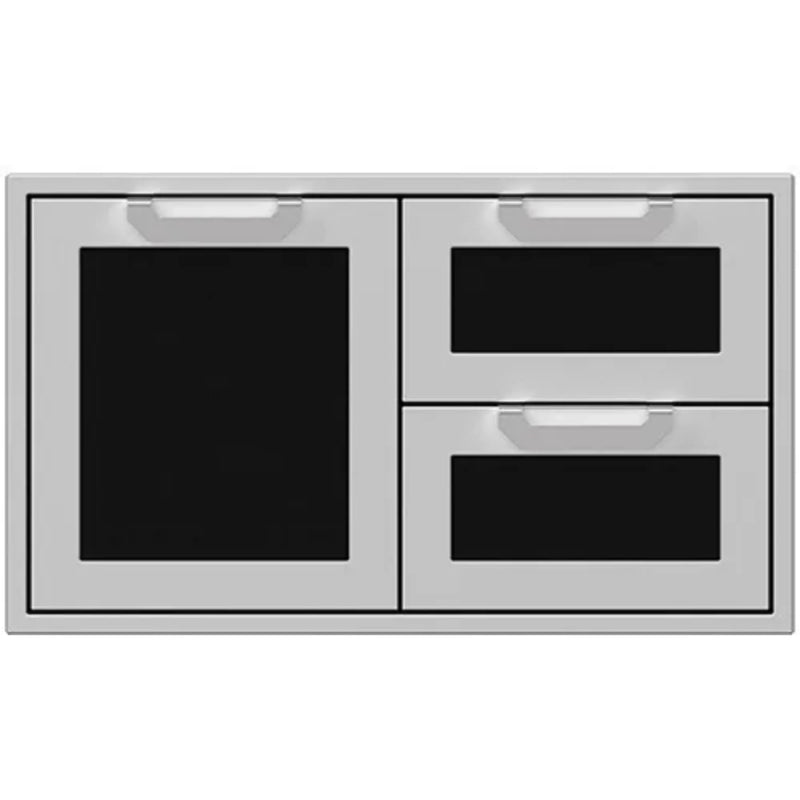 Hestan 36" Double Drawer & Storage Door Combo Recessed Marquise Acc