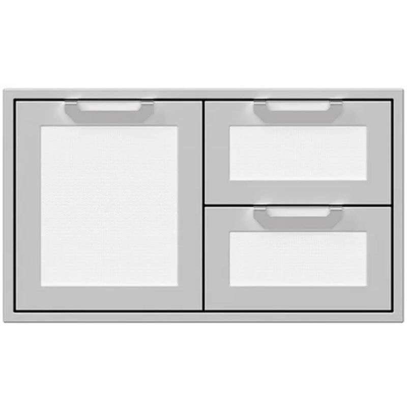 Hestan 36" Double Drawer & Storage Door Combo Recessed Marquise Acc
