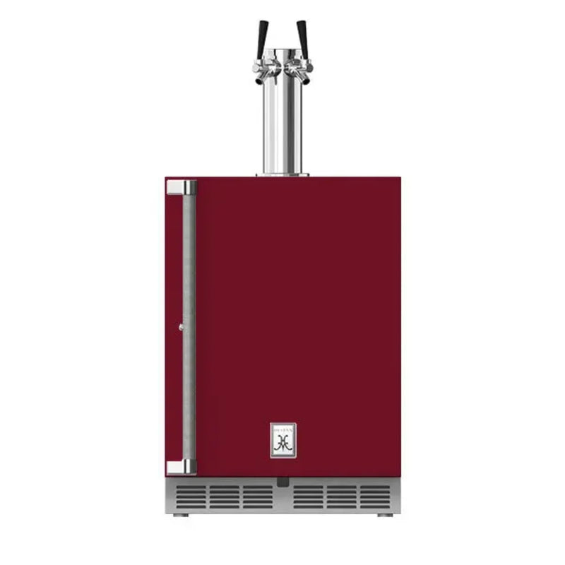 Hestan 24" Outdoor Double Faucet Beer Dispenser with Lock, Solid Door – Left or Right Hinge GFDSR242 / GFDSL242 | GW STORE