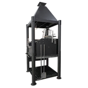 Tagwood BBQ02SIB Premium Freestanding Black Santa Maria Argentine Grill - "The Beast" | GW STORE