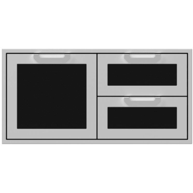 Hestan 42" Double Drawer & Storage Door Combo Recessed Marquise Acc | GW STORE