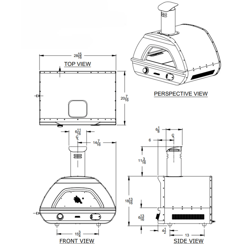 Bull 69550 Dual Fuel Countertop Pizza Oven | GW STORE