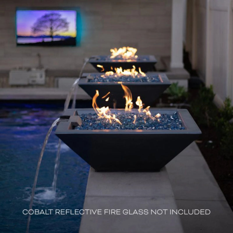 The Outdoor Plus Natural Gas Concrete Maya Fire & Water Bowl | GW STORE