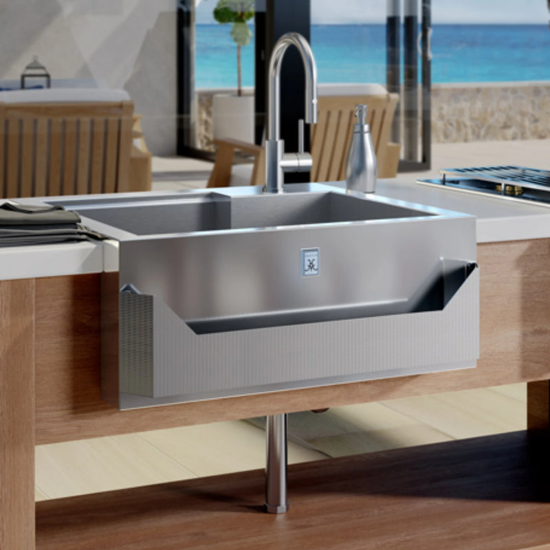 Hestan GISH30 / GIS30 30" Outdoor Insulated Sink with Marquis Accented Speed Rail | GW STORE