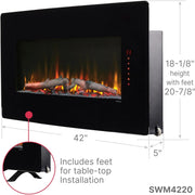 Dimplex Winslow 42 Inch Wall Mounted Electric Fireplace | GW STORE