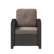 Well Traveled Living Miles Club Chair in Mocha Wicker | GW STORE