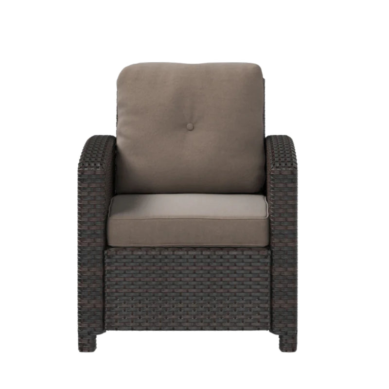 Well Traveled Living Miles Club Chair in Mocha Wicker | GW STORE