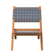 Well Traveled Living Sava Folding Chair in Warm Gray Webbing | GW STORE