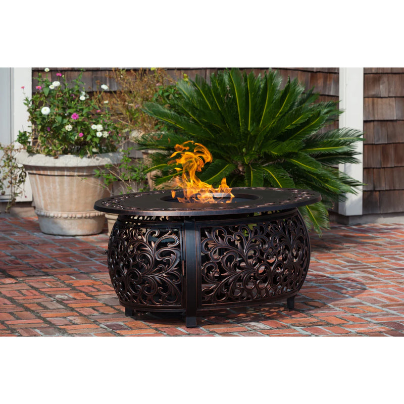 Well Traveled Living Toulon Oval Aluminum Propane Fire Pit | GW STORE