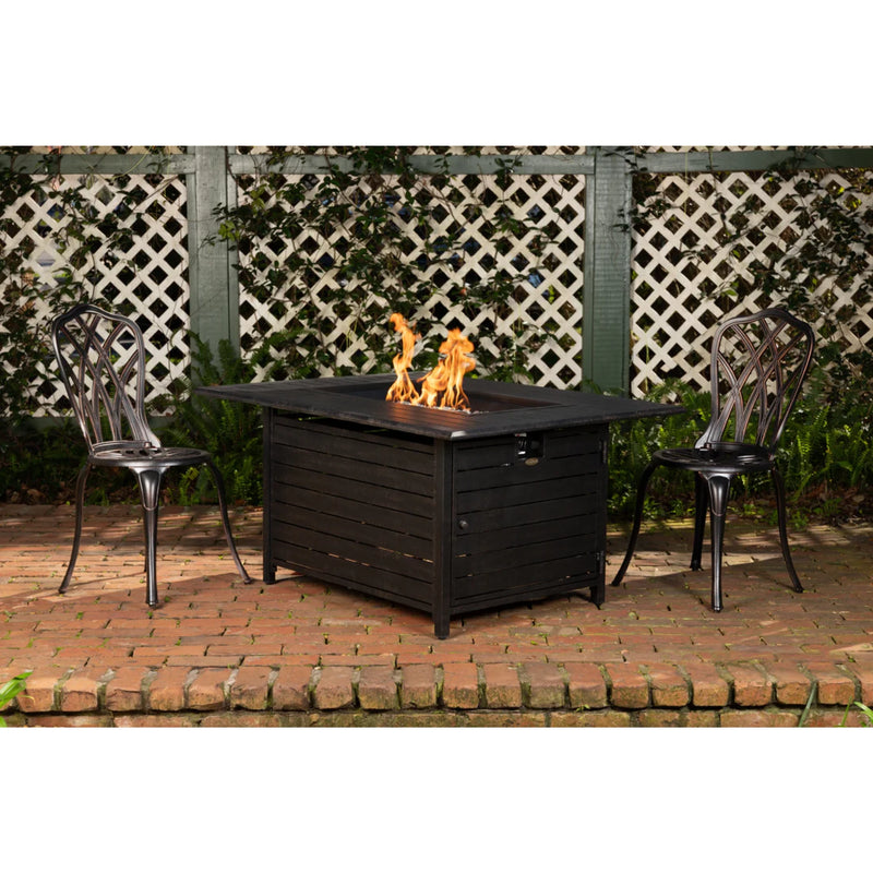 Well Traveled Living Longmont Aluminum Rectangular Propane Fire Pit | GW STORE