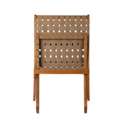 Well Traveled Living Sava Folding Chair in Brown Webbing | GW STORE