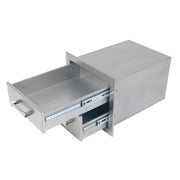 Alfresco 17-Inch Stainless Steel Soft-Close Double Drawer | GW STORE