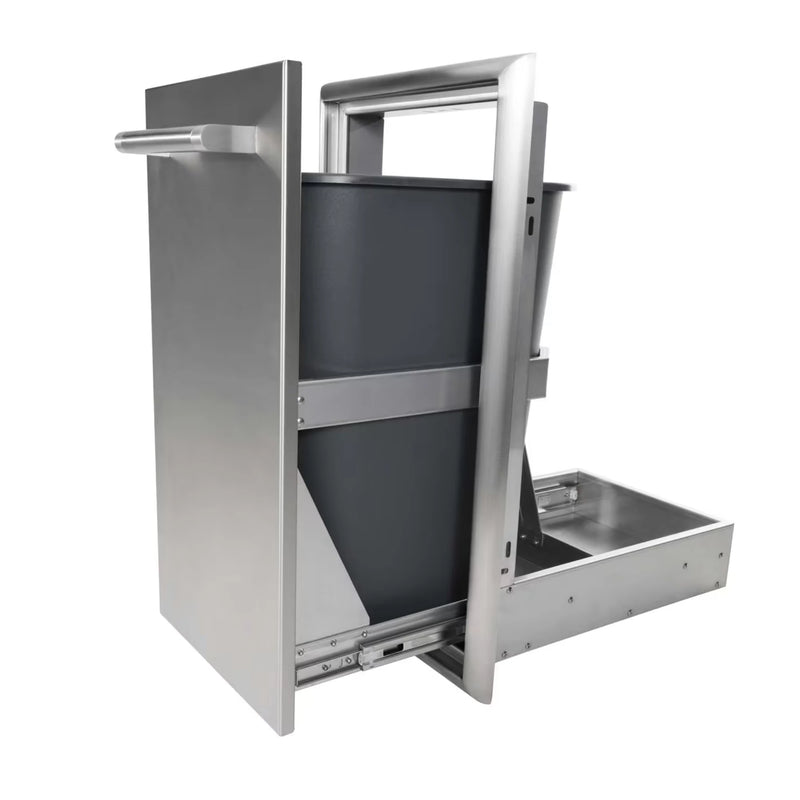 Coyote 15-Inch Single Pull Out Trash w/ Recycle Bin | GW STORE