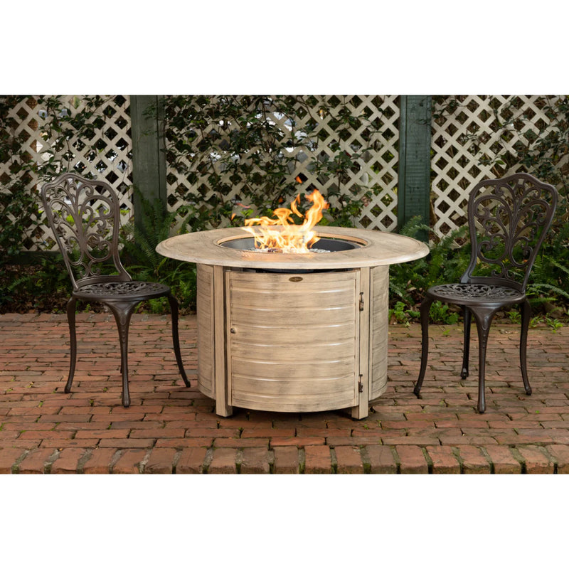 Well Traveled Living Thatcher Round Propane Fire Pit in Driftwood | GW STORE