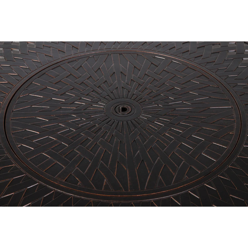 Well Traveled Living Verona Aluminum Round Propane Fire Pit | GW STORE