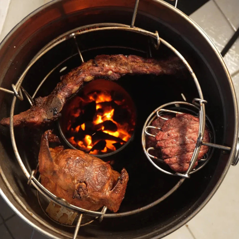 Steak Beer The Mr. Ideal Medium Charcoal Smoker Barrel | GW STORE